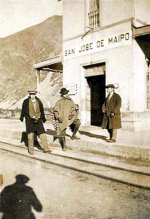 La estación de San José de Maipo en aquellos bellos tiempos.