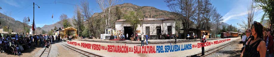 Inauguración Sala Cultural Fidel Sepúlveda Llanos en Estación El Melocotón.