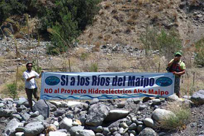 Protesta de Asociación de Guías y Operadores Turísticos del Cajón del Maipo