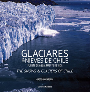 Tapa del libro Glaciares y Nieves de Chile del autor Gastón Oyarzún.