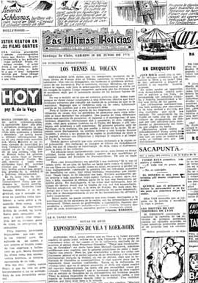 Página del diario con la crónica original.