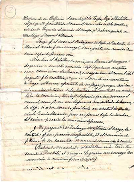 Segunda página de la carta