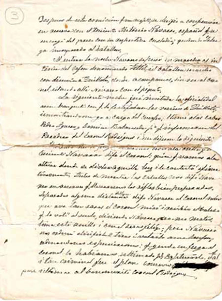 Tercera página de la carta