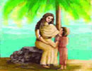 Virgen María y Niño Jesús - Ilustración de Gloria Fernández