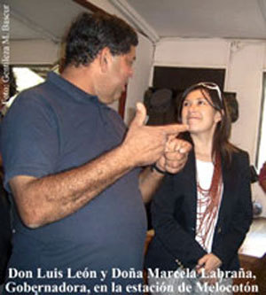 Don Luis León y Doña Marcela Labraña, Gobernadora